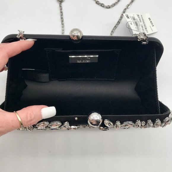 I.n.c. International Concepts Black East West Embellished Small Minaudiere Clutc - Picture 10 of 11